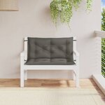 vidaXL Coussins de banc de jardin lot de 2 gris foncé mélangé tissu