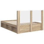 vidaXL Cadre de lit avec rangement et tête de lit Chêne Sonoma