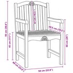 vidaXL Chaise en rose sculptée à la main 2 Pièces Naturel