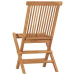 vidaXL Chaises pliables de jardin 2 Pièces Bois de teck solide