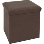 Pouf coffre pliable en pu jill