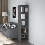 vidaXL Bibliothèque/Séparateur de pièce Gris 40x35x167 cm Pin solide
