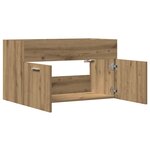 vidaXL Armoire lavabo de salle de bain chêne artisanal bois ingénierie