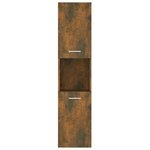 vidaXL Armoire de bain Chêne fumé 30x30x130 cm Bois d'ingénierie