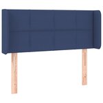 vidaXL Tête de lit avec oreilles Bleu 93x16x78/88 cm Tissu