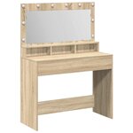 vidaXL Table de Toilette avec étagère Chêne Sonoma 100 x 41 x 135 cm