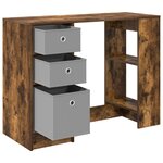 vidaXL Bureau Chêne fumé Bois d'ingénierie 100 x 40 x 75 cm