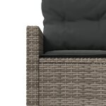 vidaXL Salon de jardin 3 Pièces demi-rond gris résine tressée