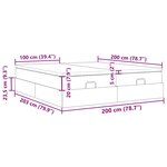VidaXL Cadre de lit ottoman avec matelas crème 200x200cm tissu