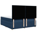 vidaXL Sommier à lattes de lit avec matelas Bleu 180x200 cm Tissu