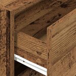 vidaXL Armoire avec 2 tiroirs vieux bois 60x31x40 cm bois d'ingénierie