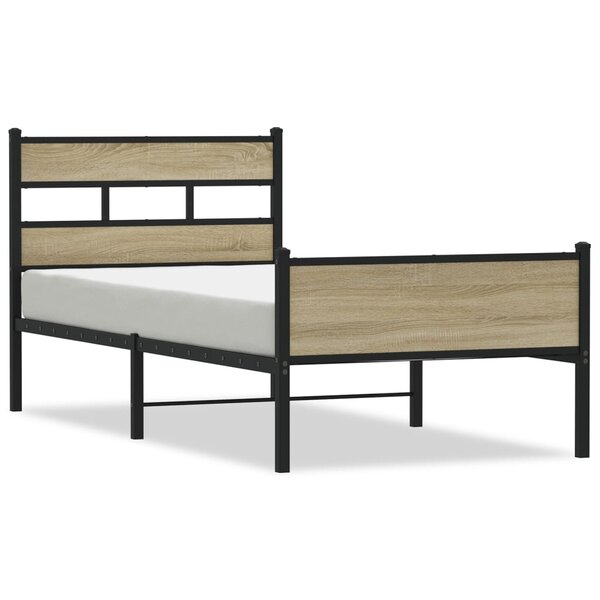 vidaXL Cadre de lit sans matelas chêne sonoma 100x200 cm