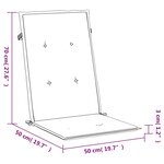 vidaXL Coussins de chaise à dossier haut lot de 4 noir à carreaux