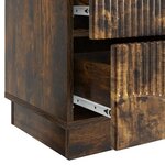 vidaXL Cabinet de chevet 2 Pièces Chêne fumé 43 x 34 5 x 44 5 cm