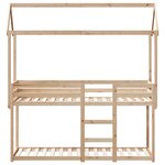 vidaXL Lit superposé sans matelas 90x200 cm bois de pin massif