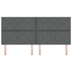vidaXL Tête de lit avec des lumières à LED Réglable Gris 200 cm tissu