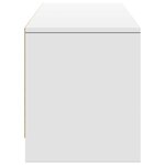 vidaXL Meuble TV avec LED 165 x 34 x 40 cm Blanc Bois d’ingénierie