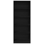 vidaXL Armoire Chêne Noir 80 x 50 x 200 cm - Bois Solide