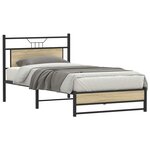 vidaXL Cadre de lit sans matelas chêne sonoma 100x200 cm