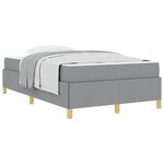 vidaXL Cadre de lit avec matelas Gris clair 120 x 200 cm tissu