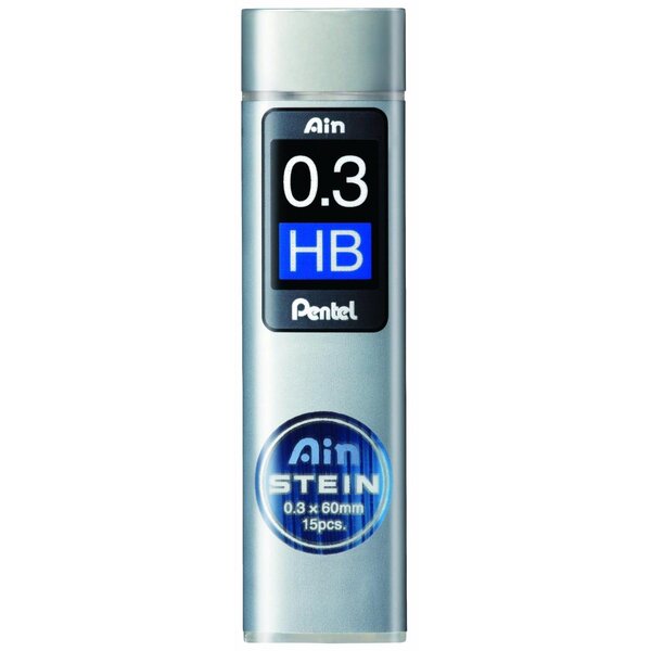 Etui de 15 mines 0 3 mm AIN STEIN C273 dureté HB x 12 PENTEL