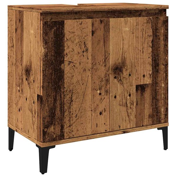 vidaXL Armoire d'évier vieux bois 58x33x60 cm bois d'ingénierie