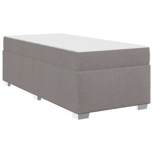vidaXL Cadre de lit avec matelas Taupe 100 x 200 cm tissu