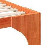vidaXL Cadre de lit surélevé Marron 140 x 200 cm Bois massif en pin