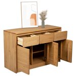 vidaXL Buffet SAUDA chêne 114x43x75 5 cm bois massif de pin