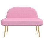 vidaXL Banc rembourré avec dossier Rose 110 x 60 x 76 cm Polyester