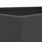 vidaXL Jardinière noir 62x30x29 cm acier