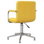 Chaise fauteuil siège pivotante de bureau informatique étude Jaune moutarde tissu jaune 02_0024139