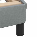 vidaXL Cadre de lit sans matelas Hvar gris clair 90x200 cm tissu