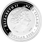 Monnaie en argent 2 dollars g 31.1 (1 oz) millésime 2022 dung beetle