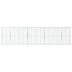 vidaXL Panier gabion avec couvercle 800x50x200 cm fer galvanisé