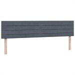 vidaXL Sommier à lattes de lit et matelas gris foncé 180x220cm velours