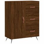 vidaXL Buffet haut Chêne marron 69 5x34x180 cm Bois d'ingénierie