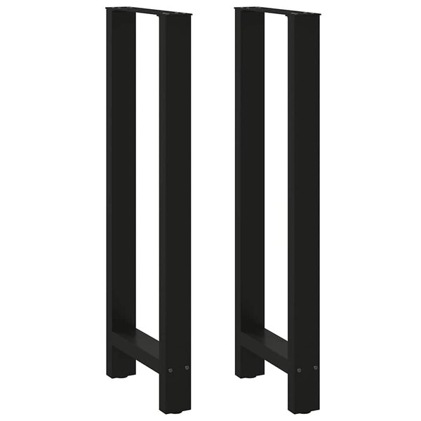 vidaXL Pieds de table de bar Noir 2 pièces 40 x (110-111) cm Acier