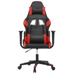 vidaXL Chaise de jeu Noir et rouge Similicuir
