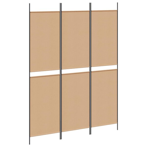 vidaXL Paravent à 3 panneaux Beige 150 x 200 cm Tissu