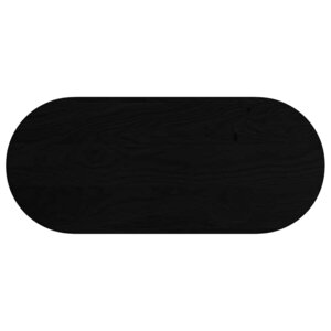 vidaXL Dessus de table marron foncé 140x60x4cm bois chêne massif ovale