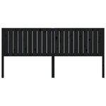 vidaXL Tête de lit Noir 205 5x4x100 cm Bois massif de pin