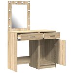 vidaXL Table de Toilette avec tiroir 2 Pièces Marron 50 x 41 x 135 cm