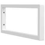 vidaXL Supports d'étagères pour lavabo 2 Pièces blanc rectangulaire acier