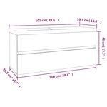 vidaXL Meuble lavabo avec bassin intégré Sonoma gris Bois d'ingénierie