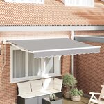vidaXL Auvent Rétractable Gris clair 250x200 cm tissu
