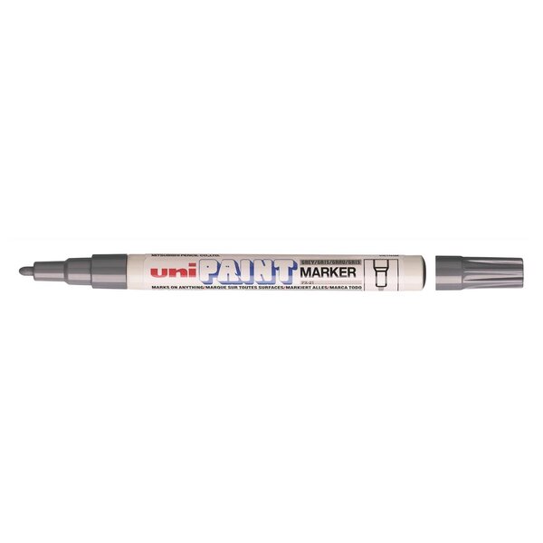 Marqueur PAINT Marker PX21 Pointe conique fine 0 8 - 1 2mm Gris UNI-BALL