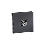 Album photo à spirales 'Fine Art', 36 x 32 cm, 50 pages noires, gris HAMA