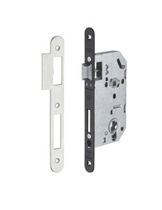 THIRARD - Serrure encastrable Monomax NF pour cylindre européen axe 50mm bouts ronds têtière noire - THIRARD