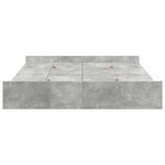 vidaXL Cadre de lit avec rangement avec tiroir Gris béton 160 x 200 cm